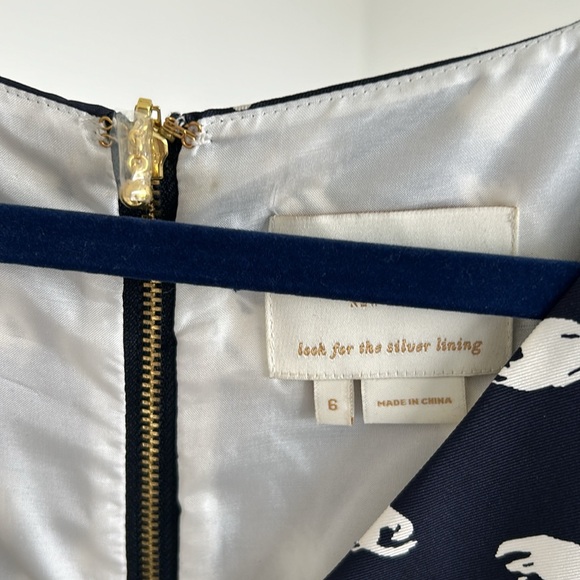 NWOT Kate Spade silky navy dress - Picture 2 of 4